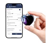 CleverTalk Heart Registratore Vocale con IA | Attivazione Vocale | App Mobile, Mac, Windows e Web | Cloud Europeo GDPR | 64GB | Audio HD 1536kbps | USB-C