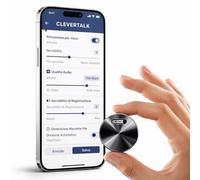 CleverTalk Q37 Registratore Vocale con IA | Attivazione Vocale | App Mobile, Mac, Windows e Web | Cloud Europeo GDPR | 32GB | Audio HD 1536kbps | USB-C