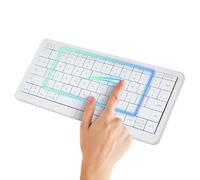 Clevetura CLVX S Mac | Tasti touch on e gesti Tastiera AI | Bluetooth e USB-C | Tasti silenziosi a forbice a basso profilo | RGB interattivo | Telaio in alluminio | Compatibile con Mac/iPad/AppleTV
