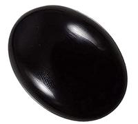 CLEVIO 8,25 Ratti Sulemani Hakik Stone Originale Certificato Naturale Onice Nero Gemma-B0BTWFLHMRNAMZ, Small, Gemma