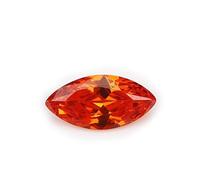 CLEVIO Ciao Internazionale Cubic Zirconia Pietre sciolte di migliore qualità Marquise Forma Arancione sfaccettato pietre preziose pietre 2X4Mm A 7X14Mm 5Pcs-B0CJMH3FMRNAMZ, Small, Gemma