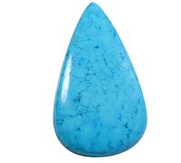 CLEVIO Magnesite turchese trattato pera cabochon pietra preziosa sciolto 28.8ct Ql92-B09KPZG8MRNAMZ, Small, Gemma