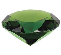 CLEVIO Pesi di carta di vetro di cristallo di colore verde A1 di forma del diamante di 3,50 carati con la chiara finitura--B0C7N4WHMRNAMZ, Small, Gemma