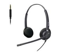 Cleyver HC65 Jack Cuffie stereo con connessione Jack da 3,5 mm per tutti i tipi di softphone: ideali per una buona comunicazione