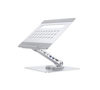 Cleyver supporto per laptop HUB Supporto regolabile con hub USB-C a 7 porte, ricarica da 100 W e rotazione a 360° per migliorare il comfort e la