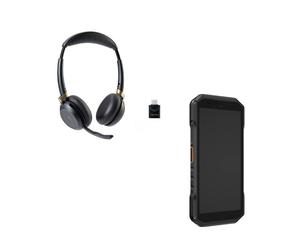 Cleyver XTREM 5G V2 Smartphone con Nomad 95 UC Pack con smartphone robusto 5G e headset UC modulare, ideale per comunicazioni professionali in