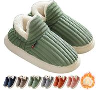 Clgorm Pluffi the Cozy & Stylish Slipper, Pluffi comode pantofole nuvola pantofole peluche caldo casa-scivolo per la casa per unisex, Verde, 38.5/39.5 EU