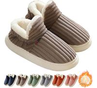 Clgorm Pluffi the Cozy & Stylish Slipper, Pluffi comode pantofole nuvola pantofole peluche caldo casa-scivolo per la casa per unisex, Marrone, 43.5/44 EU