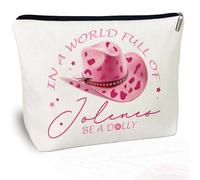 CLHHM Dolly Fans Regali per le donne rosa ispirato agli amanti della musica regalo borsa cosmetica borsa per il trucco cappello occidentale cantante regali per donne, famiglia, sorella, amici, figlia,