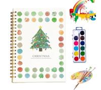 clhjinruoliu Quaderno di Acquarelli, Animali Fiori Oceano Libro da Colorare, Scene Naturali Set di Pittura Artigianato, Quaderno di Acquarello Facile per Principianti,Christmas