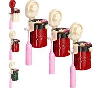 clhjinruoliu Spazzolino da Denti Magnetico Senza Foratura, portaspazzolino a Parete, portaoggetti portaspazzolino sospeso a Ventosa, salvaspazio sullo scaffale, per Il Bagno,Rosso,3pcs