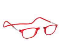 CliC Eyewear Occhiali da lettura uomo e donna - CliC Wallstreet XL Blue Block - Occhiali da lettura anti luce blu con calamita - Poliammide TR90 e Nylon - Occhiali flessibili (Rosso)