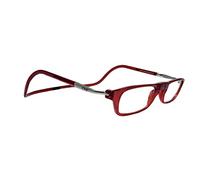 CliC Eyewear - Occhiali da lettura uomo e donna XXL - Occhiali da lettura con calamita - In Poliammide TR90 - Occhiali Monofocali Flessibili - Rosso 1.5