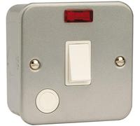 CLIC - Interruttore Metalclad 20A 1G DP con Neon + Uscita Flex