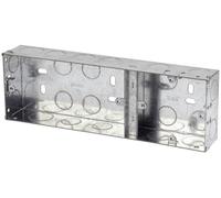 CLIC - Scatola posteriore in acciaio, doppia a 1 e 2 gang, 35 mm (D)