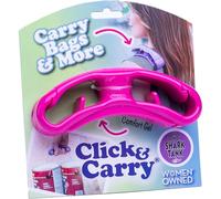 Click & Carry Borsa della spesa, organizer e supporto per sacchetti di plastica per fare acquisti facilmente, come visto sul serbatoio di squalo, comodo manico con imbottitura in gel, design a mani