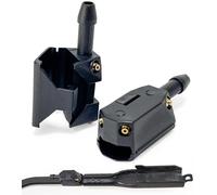 Click&Fit Truck Van Universal Windshield washer Nozzles compatible with Ford Transit, GMC Savana, Freightliner, Dodge Sprinter, VW Crafter, Peterbilt - For 10-12mm (0.4-0,47") Wiper Arm, 4-way Large