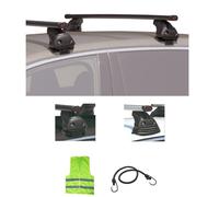 CLICK & GO COMPATIBILE CON Alfa Romeo Stelvio 5p anno 2017 (68.099) BARRA PORTATUTTO AUTO 130CM IN ACCIAIO 2PZ PORTABAGAGLI BARRE PER TETTO+KIT DI MONTAGGIO SPECIFICO+CHIAVI SERRATURA