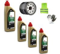 CLICK&GO Olio per Motociclo 4 litri 10W-40 sae_grade POWER 1 RACING SINTETICO + Filtro Olio per Triumph Tiger 900
