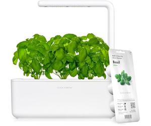 Click & Grow Serra Smart 3 Capsule, Orto da Casa, Idroponica Semplificata | Smart Garden Indoor. Kit Completo con 3 Capsule di Basilico Incluse. Illuminazione e Irrigazione Automatica. Serra da interno