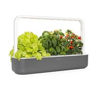 Click & Grow Serra Smart 9 Capsule, Orto da Casa, Idroponica Semplificata | Smart Garden Indoor. Kit con 9 Capsule: 3 Pomodorini, 3 Basilico e 3 Lattughe. Illuminazione e Irrigazione Automatica, Grigio