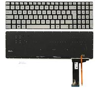 CLICK HELP Tastiera Notebook Compatibile con ASUS N551 N552 N751 N751J N752V G551 GL551 GL552 (Silver) Retroilluminata