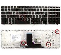 CLICK HELP Tastiera Notebook Compatibile con HP Elitebook 8760p 8560P 8570p Probook 6560B 6565B 6570B 8560P (Frame Silver) con Trackpoint