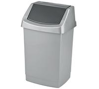 Click-IT 50L argento/grafite cestino basculante per spazzatura