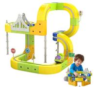 Click Rail Electric Train Set di 123 Train Electric Train Set Flessibile Race Track with 2 Cars, Anti Gravity Race Track with Car STEM Learning Gift (81 pezzi)