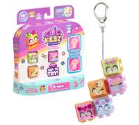 Clickeez multipack serie 2 - keycap trasformabile con portachiavi - fidget toy sensoriale con effetto asmr gioco collezionabile da 6 anni