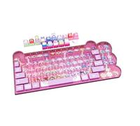 Goliath - CLICKEEZ KeyBoard MegaPack - 1 tastiera + 15 Tasti Kawaii + 1 portachiavi - Keycaps da cliccare - 70 personaggi da collezione - ASMR Fidget Toy - Idea regalo dai 6 anni in su