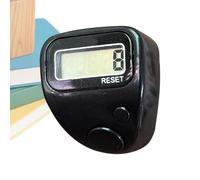 Clicker contatore dito cinque display digitale silenzioso | Contatore ad anelli con display digitale per biblioteca, campeggio, escursionismo, uncinetto, maglieria, conteggio, golf