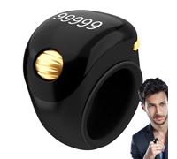 Clicker di contatore delle dita, contropiede - Anello di clicker con banco delle dita da 5 cifre con display elettronico,Perle di preghiera che contano gli aiuti, strumento di conteggio manuale per go