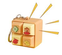 Clicker Fidget Toy, Four-Square Grid Keyboard with Cat Button for Fun Stress Relief, Portable Funny Backpack Design, Clicker Toy , for Kids Girls Boys Luggage Bags Wallet