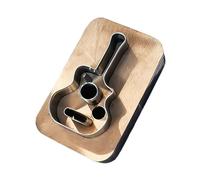 Clicker in pelle - Decorazioni per sttampi accurati a forma di chitarra, per artigianato, creazione di cartoline, Natale | Ciondoli del Ringraziamento, portachiavi per donne e uomini