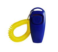 Clicker per addestramento cani 2 in 1 con fischietto e clicker, con cinturino da polso, portachiavi per un suono efficace, abilità di obbedienza di base, movimenti avanzati per cani, gatti e animali