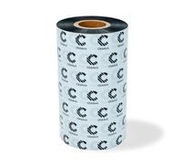 Clickslock 1 rotolo di nastro termico a trasferimento termico per codici a barre da 110 mm x 300 m, nero con nucleo da 2,5 cm, per Zebra, TSC, GoDex, Citizen