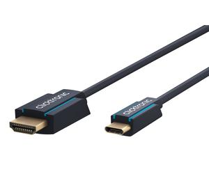 ClickTronic 44930 cavo video e adattatore 3 m USB Tipo-C HDMI Tipo A (Standard) Nero - Nouvo