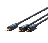 CLICK 70468 - Cavo adattatore, connettore jack da 3,5 mm a 2 connettori RCA, 3