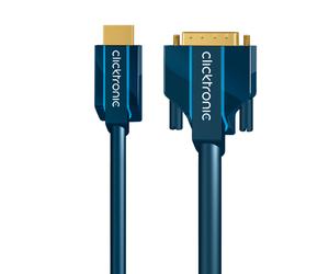 ClickTronic Adattatore HDMI/DVI 1m DVI-D Blu - Nouvo