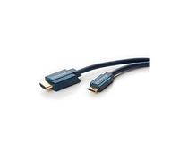 Clicktronic Casual Cavo Adattatore Mini-HDMI con Ethernet, 4K Ultra HD, 3D-TV, ARC, 3 m, Blu