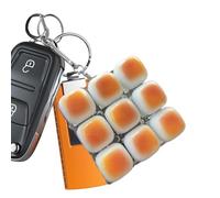 Clicky Bread Keyboard, Portable Sensory Fidget, Stress Relief Keychain, Soft Durable Design Calming for Kids Teens Adults Programmers Collectors Study Work Travel Home Conference