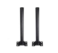 CLICLED 2PZ Staffa Palo Nera per Lampione Stradale 48cm 4.8 Diametro Supporto Faro