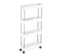 CLICLED Carrello Cucina Salvaspazio 4 Ripiani con Ruote