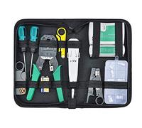 CLICLED Kit Attrezzi Cavo Rete LAN Tester Crimpatrice Plug RJ45 RJ11 Con Custodia Ethernet Rete