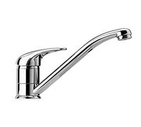 Rubinetto Cucina Canna Bassa Miscelatore Monocomando Lavello Cromato Silver