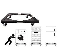CLICLED Supporto Lavatrice Base Frigo con Ruote Girevoli a 360 Gradi Supporto da 138kg a 200kg Carrello Elettrodomestici Supporto Asciugatrice Universale Base Alza Fioriere Vasi da 53x53cm a 75x75cm