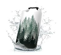 Cliduli Borsa impermeabile impermeabile, con parte superiore arrotolabile della foresta verde, zaino impermeabile 5L/10L/20L, borse galleggianti e leggere per kayak, canottaggio, pesca, nuoto e
