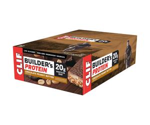 Clif Bar Builders Protein Bar Cioccolato E Burro Di Arachidi Scatola Da 12