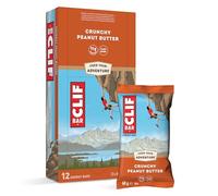 CLIF BAR Crunchy Peanut Butter Barretta Energetica, 12 x 68 g | con 11 g di Proteine, Per Corsa, Allenamento per maratone, Ciclismo e Sport di Resistenza, Snack energetico Naturale